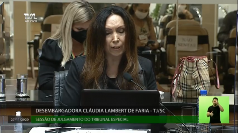 Desembargadora Claudia Lambert apontou inconsist&ecirc;ncias na den&uacute;ncia – Foto: TVAL/Divulga&ccedil;&atilde;o/ND