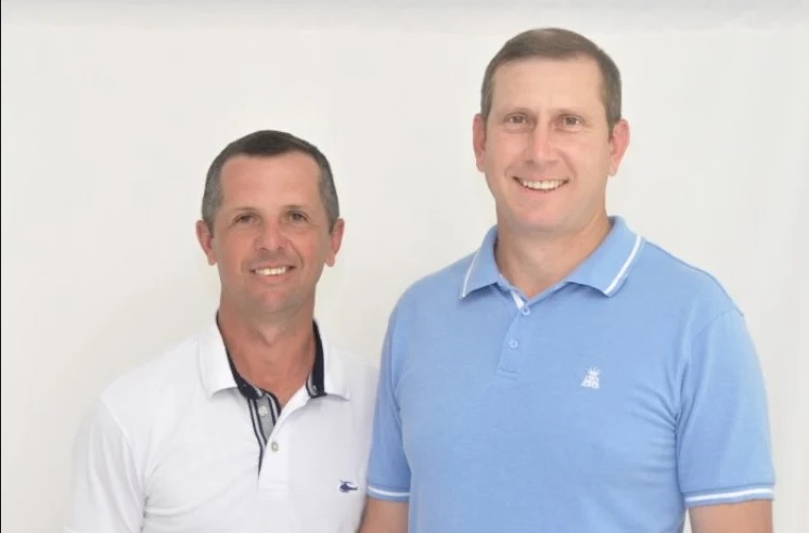 Agnaldo Deresz (MDB) e Roberto Francisco Giongo (PSDB) foram eleitos em chapa &uacute;nica. – Foto: Reprodu&ccedil;&atilde;o/Internet