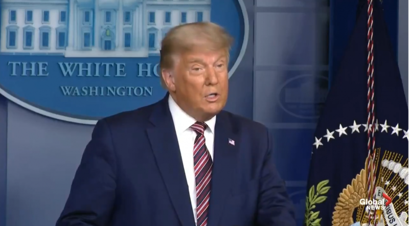 O presidente Donald Trump durante pronunciamento – Foto: Divulgação/ND