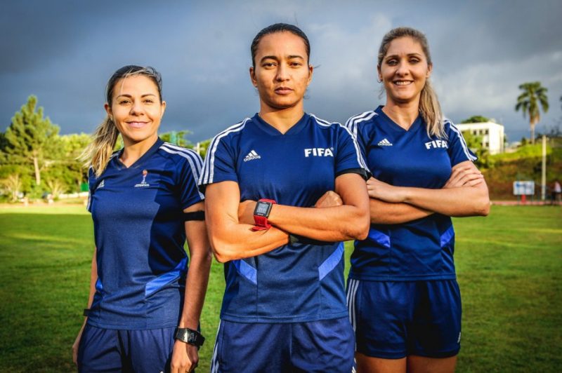 Edina Alves, Neuza Back e Tatiane Camargo atuaram na semifinal da Copa do Mundo Feminina – Foto: trio copa do mundo