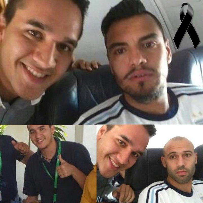 Ángel Lugo Ugaz (a esquerda nas fotos): era técnico da aeronave do avião da LaMia. – Foto: Arquivo Pessoal