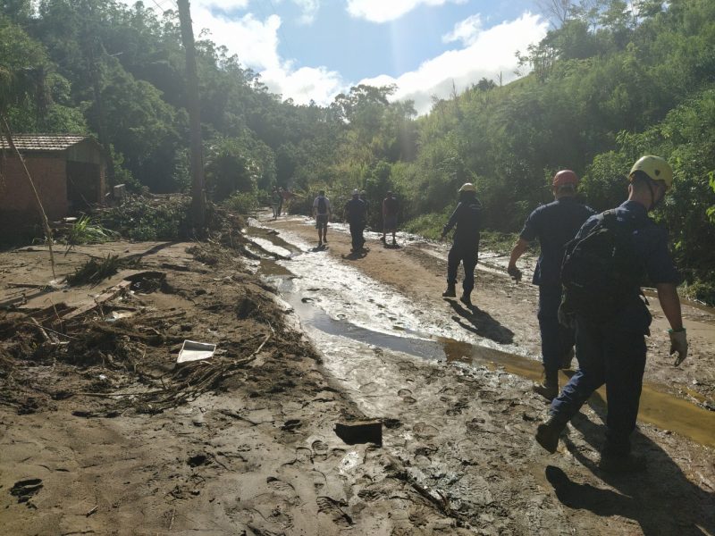O Corpo de Bombeiros de SC anunciou reforço no efetivo que atua em Presidente Getúlio, município do Alto Vale do Itajaí atingido pelas chuvas da última quinta-feira (17). Ao todo, 56 bombeiros irão ao local reforçar o efetivo que atua na região – Foto: CMBSC/Divulgação/ND