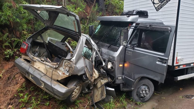 Uma pessoa morreu em acidente na BR-470 no m&ecirc;s de dezembro de 2019 – Foto: Divulga&ccedil;&atilde;o/Corpo de Bombeiros