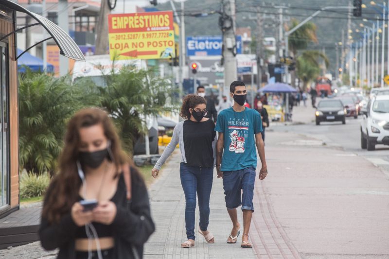 &Iacute;ndice de isolamento social fica acima da m&eacute;dia nacional, com cerca de 38,3% dos catarinenses em casa – Foto: Anderson Coelho/ND