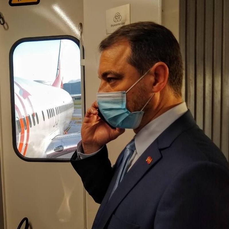 Governador chegou a Bras&iacute;lia por volta das 9h desta quarta-feira (16) – Foto: Reprodu&ccedil;&atilde;o Twitter/Divulga&ccedil;&atilde;o