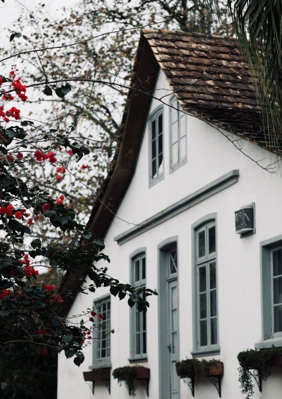 Na imagem aparece a estrutura externa do Museu do Imigrante de Timbó