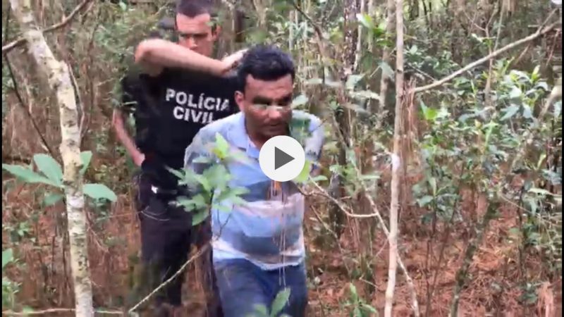 Veja imagens da captura de um dos criminosos, – Foto: Pol&iacute;cia Civil do Rio Grande do Sul/Divulga&ccedil;&atilde;o