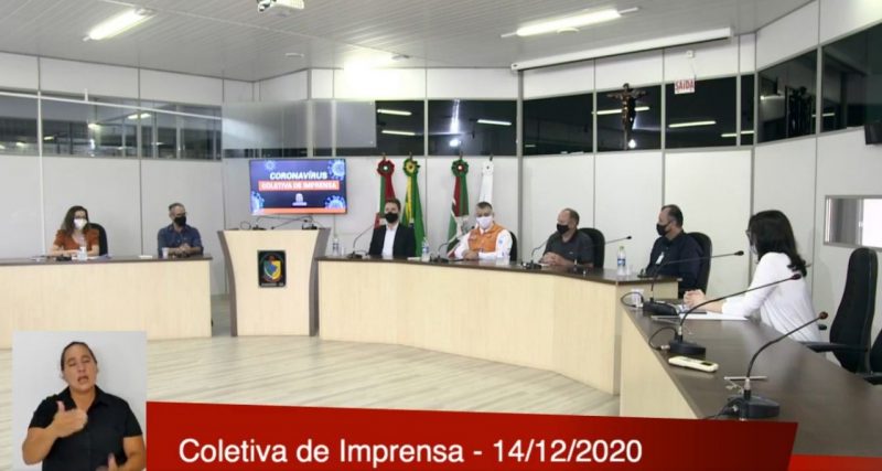 Coletiva ocorreu na manh&atilde; desta segunda-feira. – Foto: ASCOM/Xanxer&ecirc;