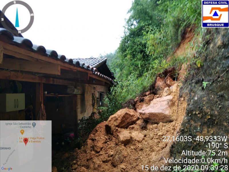 Brusque foi uma das principais cidades afetadas na regi&atilde;o, assim como Ascurra e Gaspar – Foto: Divulga&ccedil;&atilde;o/Defesa Civil/ND