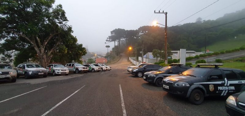 A&ccedil;&atilde;o foi desencadeada na manh&atilde; desta sexta-feira (18) no Planalto Norte catarinense – Foto: Pol&iacute;cia Civil/Divulga&ccedil;&atilde;o