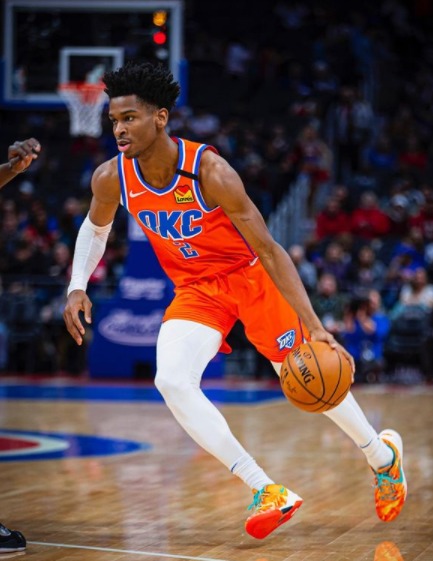 Shai Gilgeous-Alexander durante partida do OKC