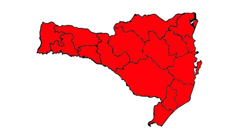 Atualiza&ccedil;&atilde;o mostra o Estado todo no n&iacute;vel grav&iacute;ssimo (vermelho) – Foto: SES/Divulga&ccedil;&atilde;o