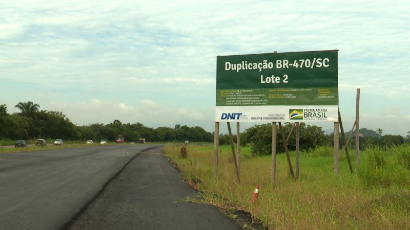 BR-470 será interditada para detonação de rochas no Lote 2 da rodovia, em Gaspar – Foto: Reprodução/NDTV