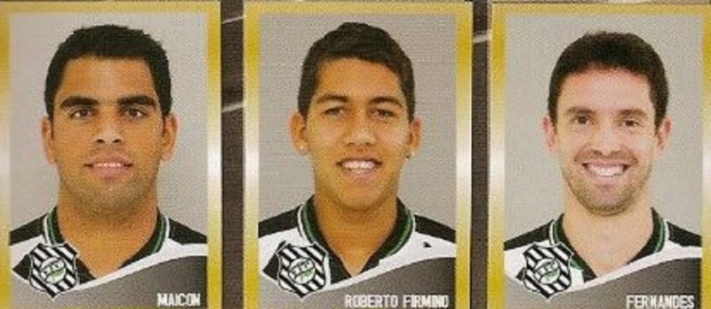 Para os torcedores mais saudosistas do Figueirense. No ano de 2010, o meio de campo do Alvinegro contava com o Maicon, hoje destaque no Gr&ecirc;mio, o &iacute;dolo maior artilheiro do clube, Fernandes e, o ent&atilde;o jovem Roberto Firmino que atualmente brilha no ataque do Liverpool e na Sele&ccedil;&atilde;o Brasileira. Saudades. – Foto: Acervo/Paninni/ND