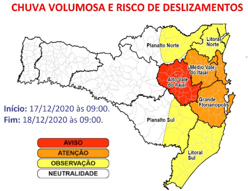Mapa de risco da Defesa Civil
