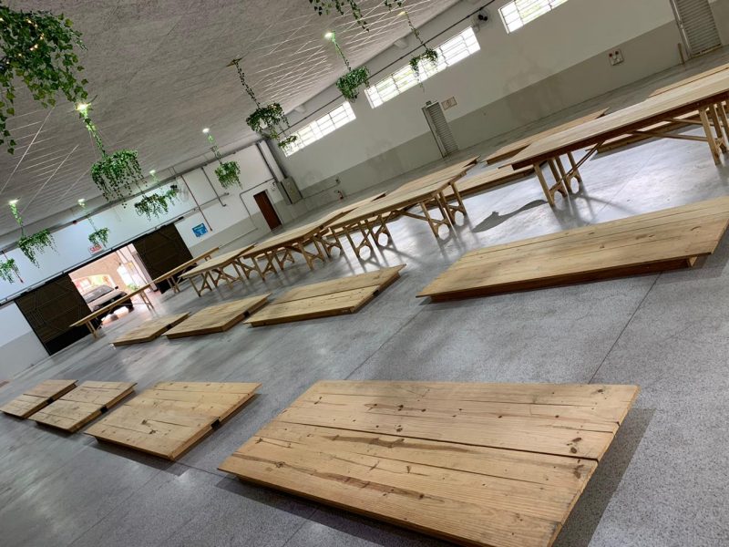 Estrutura j&aacute; est&aacute; montada para receber doa&ccedil;&otilde;es no Parque de Eventos – Foto: Divulga&ccedil;&atilde;o/ND