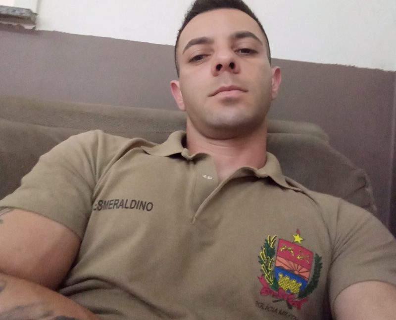O policial Jeferson Luiz Esmeraldino foi baleado durante assalto a banco em Criciúma – Foto: Reprodução/Redes Sociais