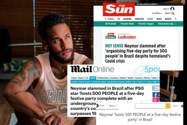 notícias de neymar sobre festa de fim de ano