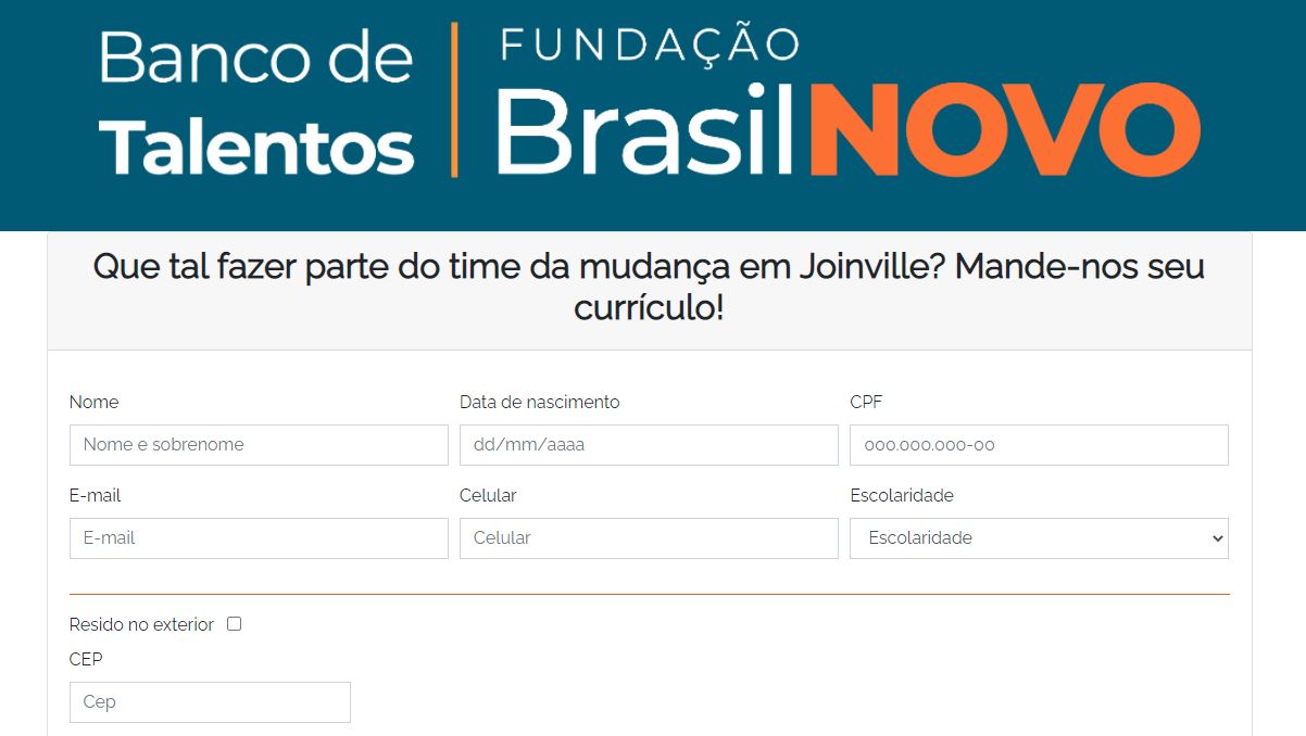 Novo abre processo seletivo para prefeitura de Joinville, veja como