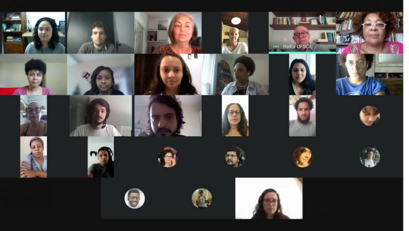 Grupo destacou que o racismo não é algo isolado, mas sim uma pratica vivenciada cotidianamente por estudantes – Foto: Reprodução UFSC/ND