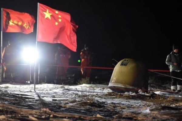 sonda chinesa pousa na terra
