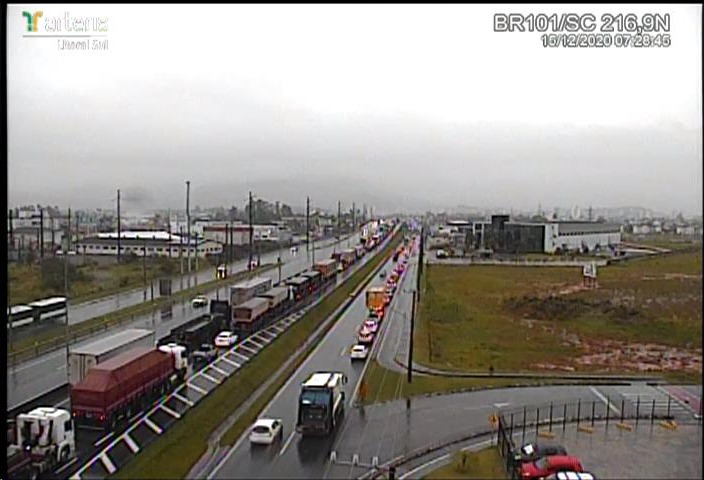 Motoristas precisaram de paci&ecirc;ncia no tr&acirc;nsito – Foto: Arteris/Divulga&ccedil;&atilde;o