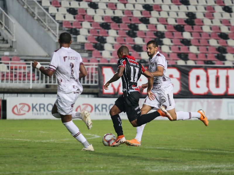 Gustavinho marcou o quinto gol na temporada e continua isolado na artilharia tricolor – Foto: Vitor Forcellini