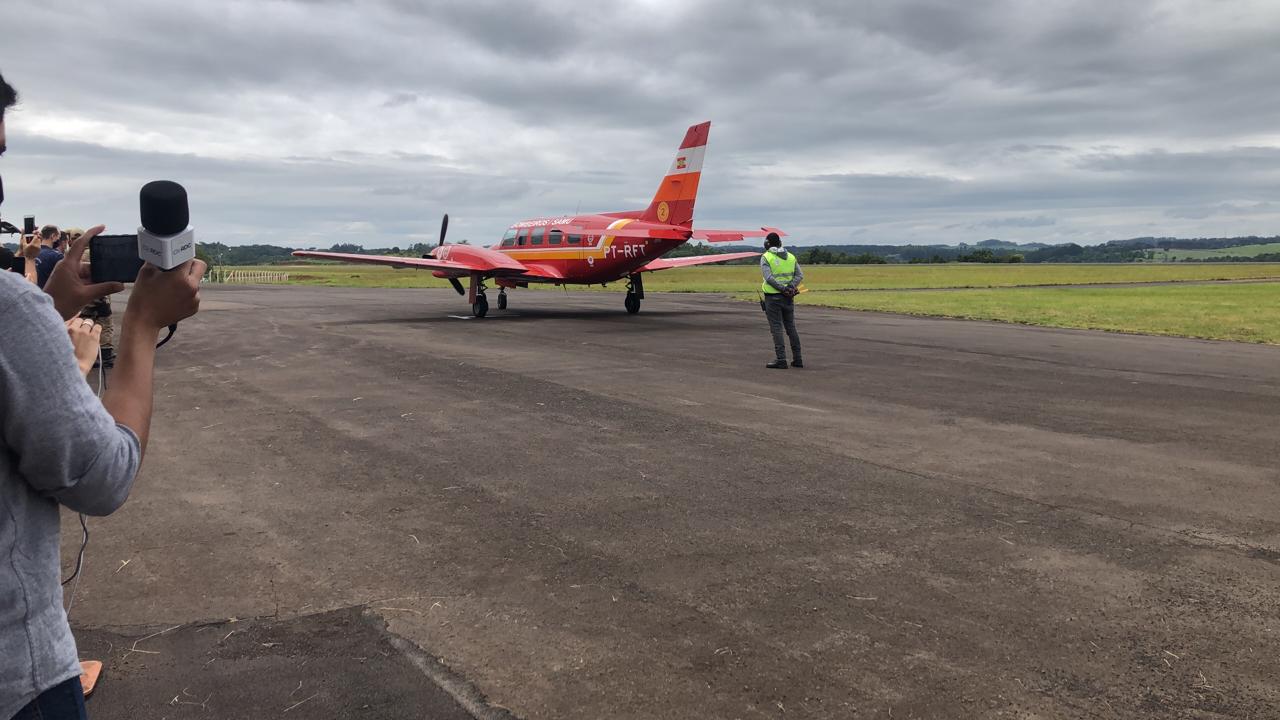 Autoridades locais acompanharam a chegada da vacina CoronaVac em Chapecó - Willian Ricardo/ND/Divulgação
