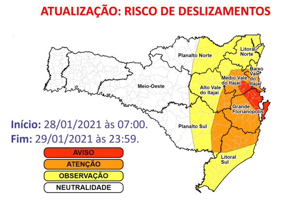 Mapa de risco da Defesa Civil