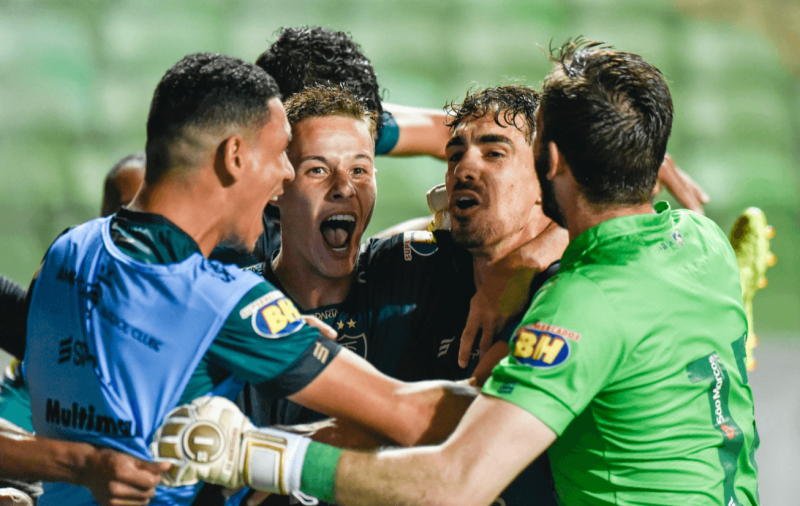 Am&eacute;rica Mineiro festeja retorno &agrave; elite do futebol brasileiro – Foto: Divulga&ccedil;&atilde;o