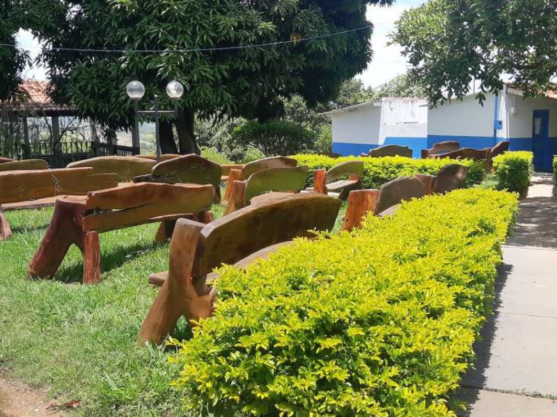 Espa&ccedil;o de contempla&ccedil;&atilde;o na Casa Dom In&aacute;cio de Loyola – Foto: RAFAELA FELICCIANO/METR&Oacute;POLES