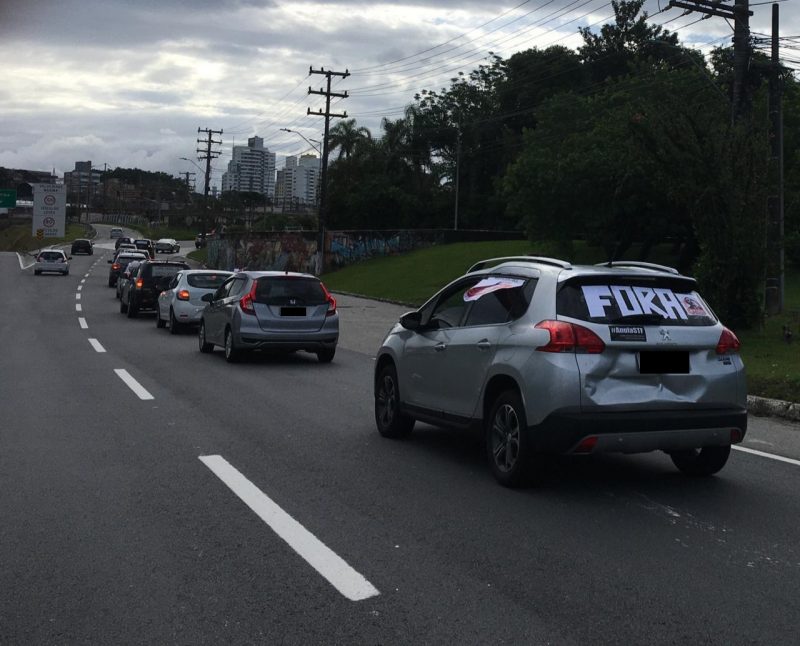 Multa em carreata não faz sentido para os manifestantes