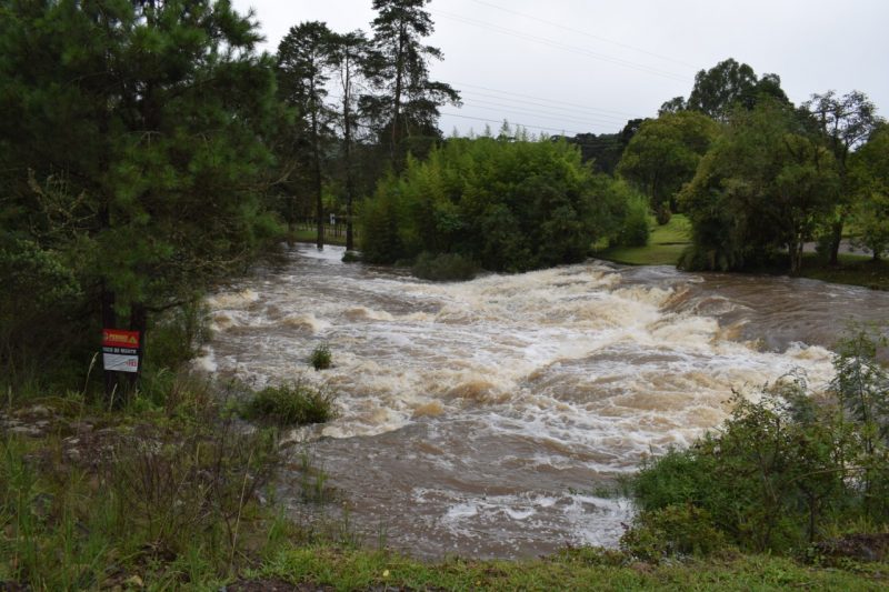 N&iacute;vel do rio preocupa na localidade do Salto – Foto: Divulga&ccedil;&atilde;o/ND