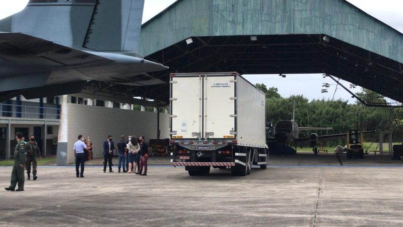 As doses devem foram encaminhadas para o almoxarifado da Secretaria de Estado da Saúde, em São José, na Grande Florianópolis – Foto: Bruna Stroisch/ND