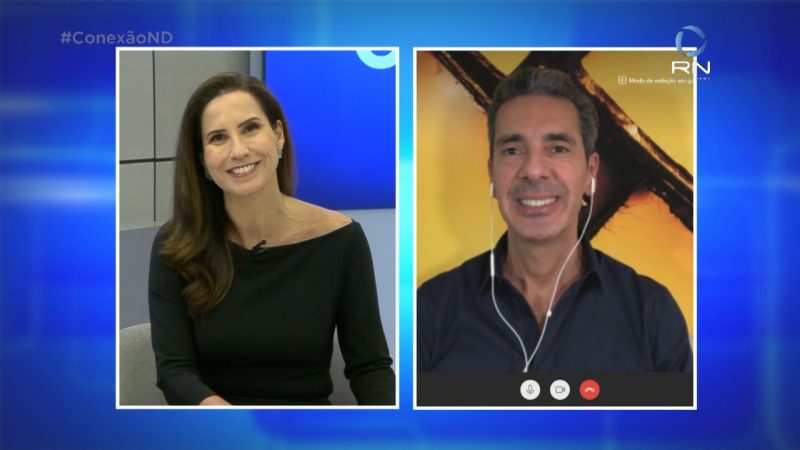 M&aacute;rcia Dutra recebe o consultor de imagem Alexandre Taleb – Foto: Reprodu&ccedil;&atilde;o/NDTV