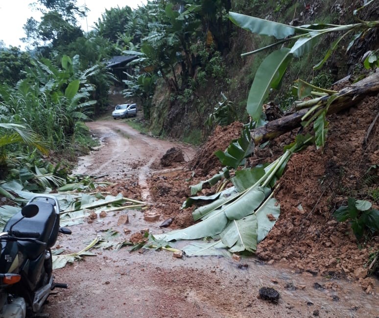 Cinco barreiras caíram em Corupá - Divulgação/ND