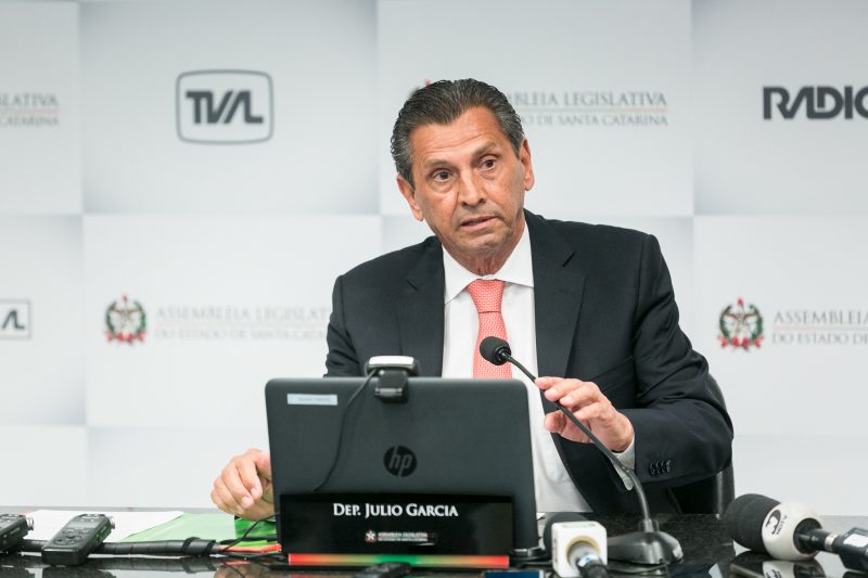 Defesa fez pedido de habeas corpus em benefício do deputado estadual Julio Garcia (PSD), presidente da Alesc – Foto: Bruno Collaço/AgênciaAL
