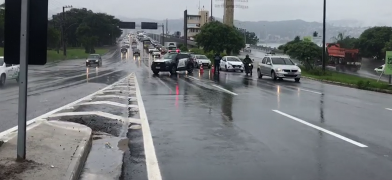 Florianópolis registrou 115 mm de chuva na madrugada desta segunda-feira (1º)