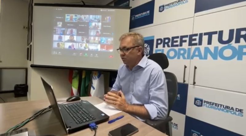Gean Loureiro em reunião sobre vacinação no Brasil