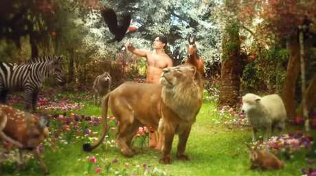 Ad&atilde;o e Eva no Jardim do Edem – Foto: genesis