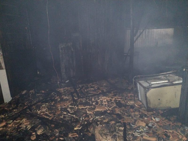 Casas ficaram totalmente destruídas pelo incêndio em Ponte Alta – Foto: Divulgação/ND