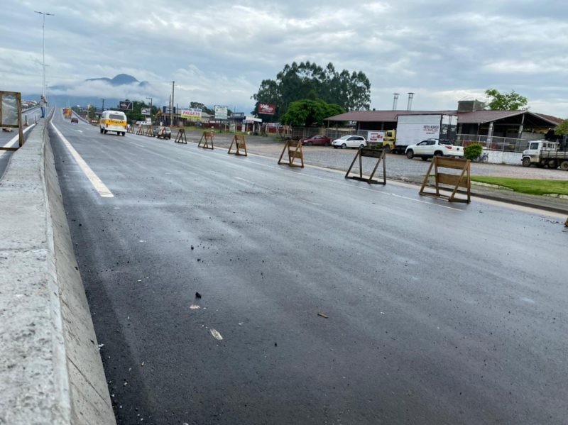 DNIT libera viaduto duplicado na BR-470 em Indaial – Foto: Mois&eacute;s Stuker/NDTV