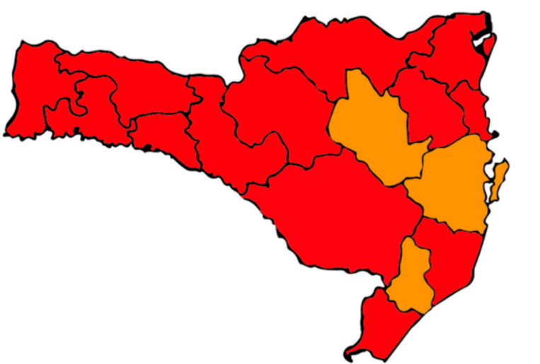 Médio Vale segue em nível gravíssimo para coronavírus – Foto: Divulgação/Governo do Estado de Santa Catarina/ND