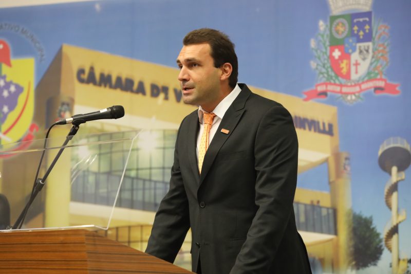 Neto Petters (Novo) &eacute; o novo l&iacute;der do governo na c&acirc;mara de Joinville. – Foto: Andr&eacute; Kopsch/ND