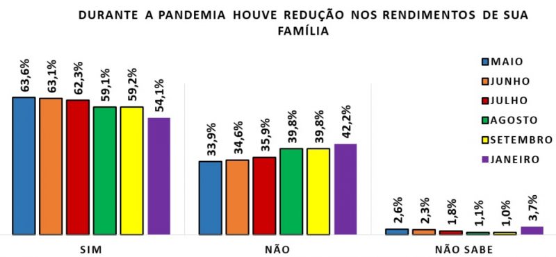 Aqueles que tiveram redu&ccedil;&atilde;o nos rendimentos ainda s&atilde;o maioria – Foto: Lupi Associados Pesquisa e Marketing/Divulga&ccedil;&atilde;o