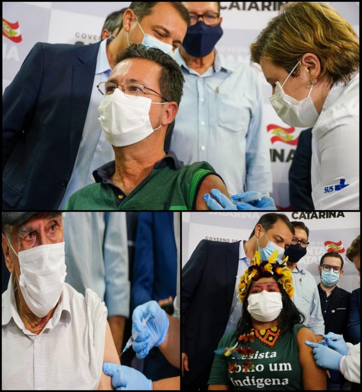 Vacinação contra Covid-19 teve início em Santa Catarina