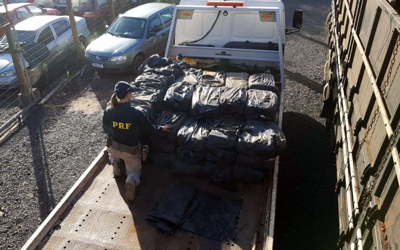 Maconha foi levada para a cidade de Maravilha, no Oeste – Foto: PRF/ND