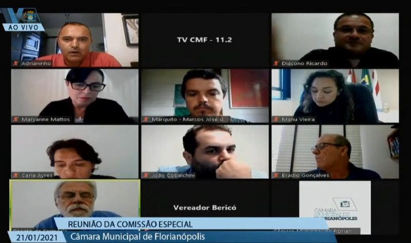 Vereadores a comissão especial formada para apreciação dos projetos em convocação extraordinária – Foto: Divulgação/ND