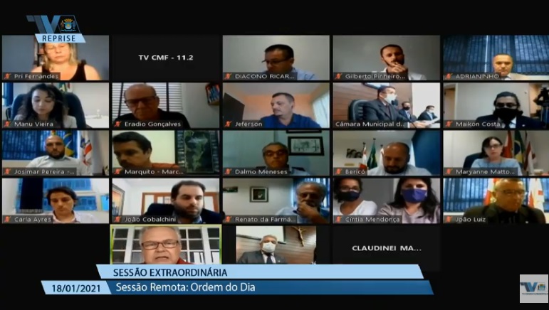 Sessão virtual aprovou a comissão especial para votação dos projetos enviados pelo Executivo – Foto: Reprodução/TVCâmara