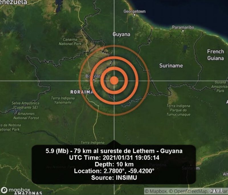 Terremoto foi registrado na Guiana e no Norte do Brasil – Foto: Reprodução/ND